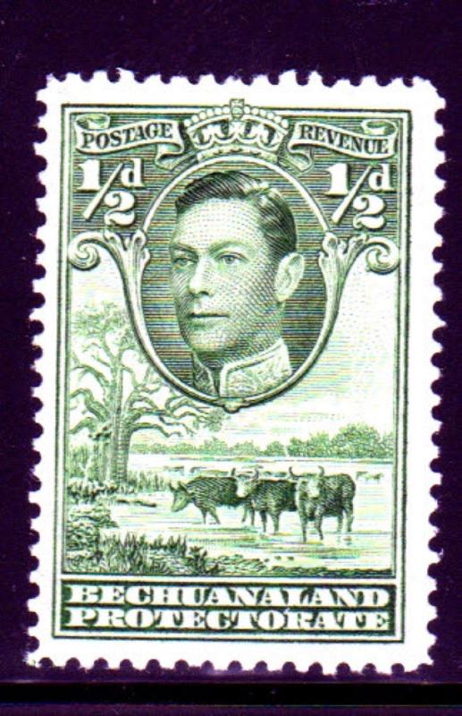 BECHUANALAND  PROTECTORATE #124  1938  1/2p  GEORGE VI    MINT  VF LH  O.G  c