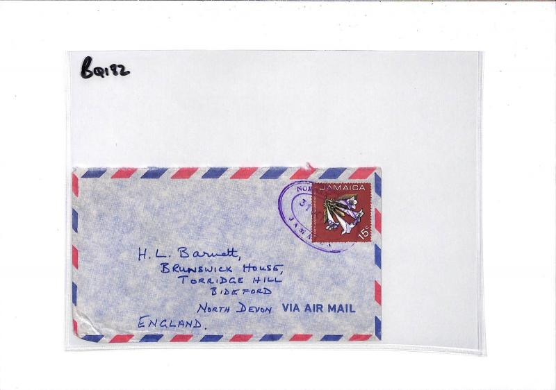 Jamaica Devon Great Britain Airmail Cover {samwells}PTS 1973 BQ182