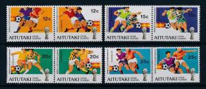 [60487] Aitutaki Cook Islands 1981 World Cup Soccer Football Spain 4 pairs MNH