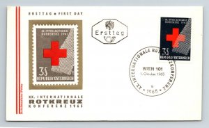 Austria 1965 FDC - 20th Int'l Red Cross Conference 1965 - F13195