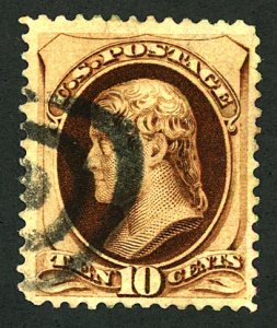 U.S. #161 USED V TINY THIN ON TOP