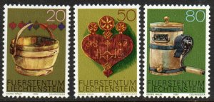 Liechtenstein Sc #687-689 Mint Hinged