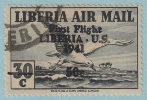 LIBERIA C24 USED NO FAULTS VERY FINE! AIRMAIL MBD