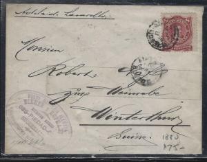 ARGENTINA (P2604B)  1880 8C ON COVER TO SWITZERLAND