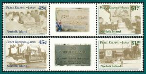 Norfolk Island 2001 Peacekeepers, Gutter Pairs, MNH #745-746,SG773-SG776