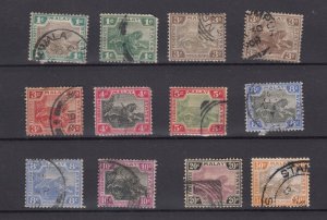 Federated Malay States 1901 Tiger Set To 50c Fine Used BP9368