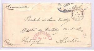 BN26 1917 WW1 Allied Forces PORTUGAL *CEP/SPC3* FPO Cover *CENSURADO 14* Lisbon