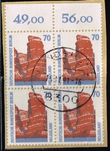 Germany 1990,Sc.#9N551 used block of 4