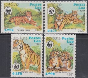 LAOS Sc#517-20 CPL MNH WWF PANTHERS