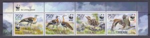 2014 Togo 5863-5866 strip+Tab WWF / Birds 12,00 €