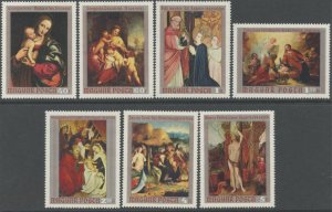 HUNGARY Sc#2053-2059 1970 Christian Museum Paintings Complete Set OG MNH (a)