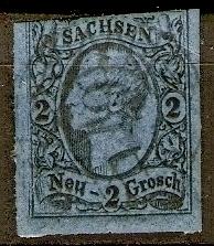 Saxony 11 Used 1855 King John Defin.