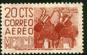 MEXICO C220 20¢ 1950 Def 6th Issue Fosforescent unglazed MINT, NH. F-VF.