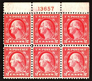 U.S. #546 MINT PL# Block OG LH 