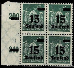 Germany 1923,Sc.#243 MNH, plate printing with plate number 1