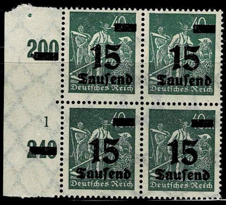 Germany 1923,Sc.#243 MNH, plate printing with plate number 1