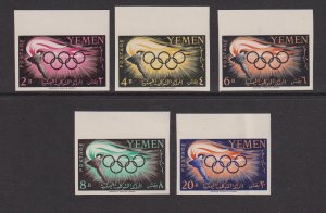 Yemen  #98-102   MNH 1960  imperf Olympic games , Rome