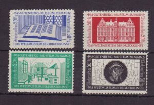 German Advertising Stamps - Gutenberg Museum Reconstruction Fund, Mainz MNH