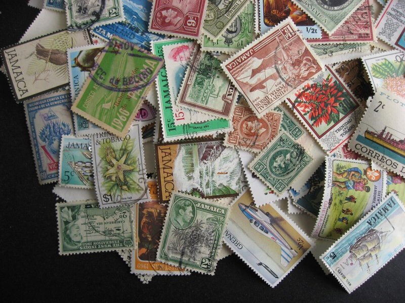 Caribbean mixture (duplicates,mixed cond) about 500