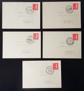 GERMANY THIRD 3rd REICH ORIGINAL FDC'S DIFFERENT CANCELS 20 APRIL 1938 H...