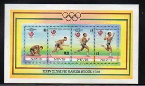 Nevis Sc 569a 1988 Seoul Olympics stamp sheet mint NH