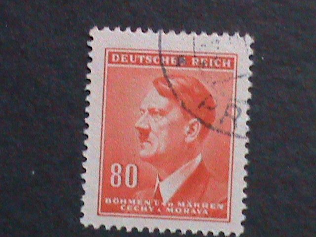 ​CZECHOSLOVAKIA-1942 SC#67 ADOLF HITLER- BOHEMIA & MORAVIA-FANCY CANCEL VF