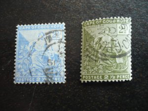 Stamps - Cape of Good Hope - Scott# 56-57 - Used Part Set of 2 Stamps