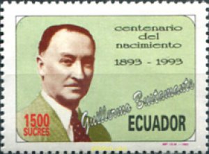 309033 MNH ECUADOR 1993 CENTENARIO DEL NACIMIENTO DE GUILLERMO BUSTAMANTE
