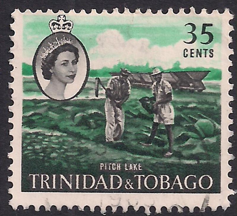 Trinidad & Tobago 1960 - 67 QE2 35ct Pitch Lake SG 293 ( M1359 )