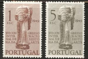 Portugal Scott 711-712  MH* Coimbra Museum Angel set
