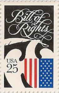 US 2421 Bill of Rights 25c single MNH 1989