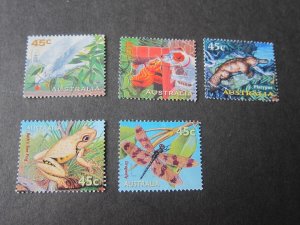 Australia 1996 Sc 1558,60,1619,1787,1792 FU