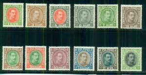 ICELAND #176-87 Complete Chr X Redrawn set, og, LH, VF, Scott $978.40