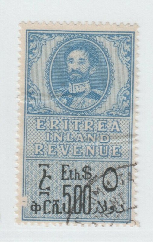 UK Italy Eritrea Ethiopia Africa fiscal revenue Stamp 5-11-21-a1 -> Front Scuff 