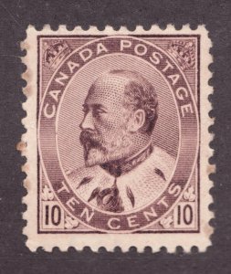 1903 - #93  MH  F/VF - 10c Brown Violet - Canadian Edward VII Stamp cv$500