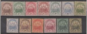 BERMUDA 1922 SHIP SET PLUS 1/- SHADE WMK MULTI SCRIPT CA