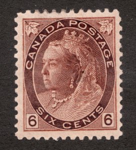 1898 Canada 8¢ Queen Victoria Numeral #80 Postage Stamp - MH est $200