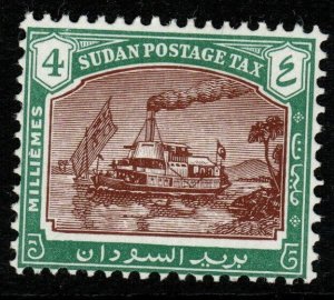 SUDAN SGD13 1948 4m BROWN & GREEN MNH