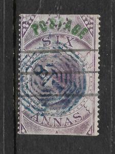 INDIA  1866   6a   QV    FU   SG 66