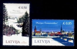 Latvia Sc# 891-2 MNH Christmas 2014