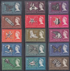 SOLOMON ISLANDS Sc # 128-42 CPL VLH SET of ISLAND HANDICRAFTS and FAUNA