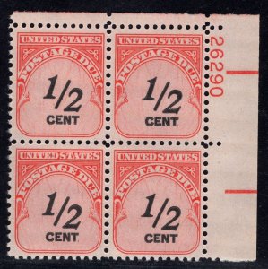 MOMEN: US STAMPS #J88 PLATE BLOCK MINT OG NH VF $120 LOT #84464