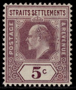 MALAYSIA - Straits Settlements QV SG113, 5c dull purple, UNUSED.