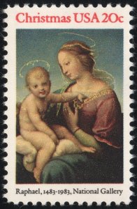 SC#2063 20¢ Christmas: Madonna Single (1983) MNH