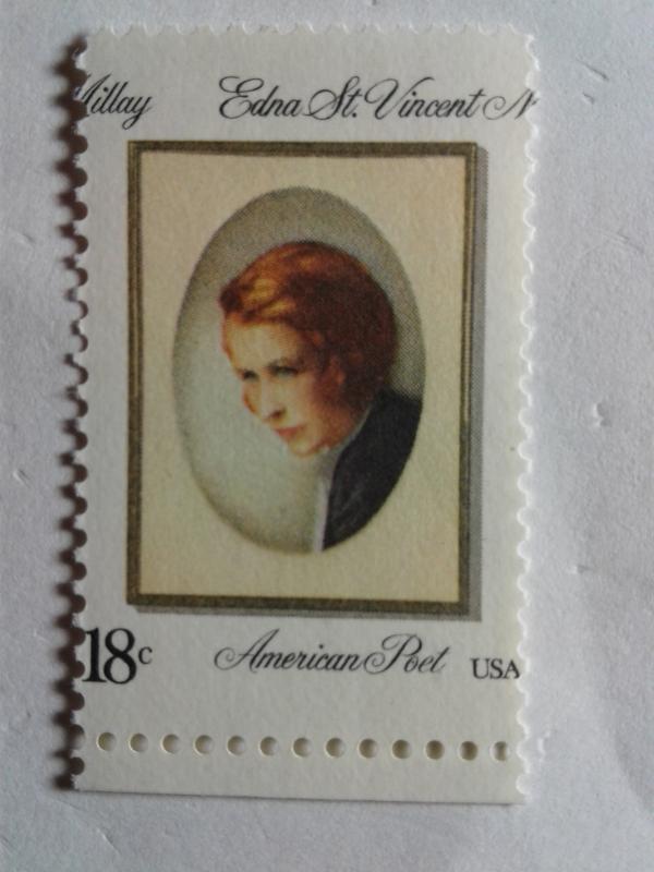 SCOTT # 1926 EFO AMAZING MIS-PERF GEM EDNA ST.VINCENT MILLAY ISSUE  1981