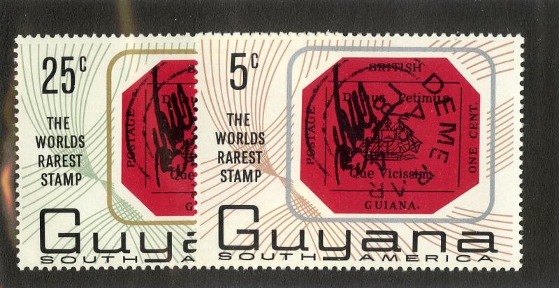 GUYANA 26-27 MNH BIN $0.50 STAMP ON STAMP