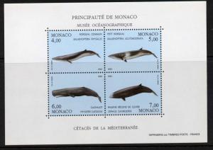 Monaco 1853 MNH Whales, Marine Mammals