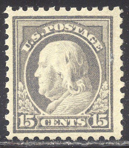 U.S. #475 Mint NH BEAUTY - 15c Gray, P10, Unwmkd