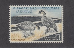 US Sc RW31 MLH. 1964 $3 Duck Hunting Permit Stamp