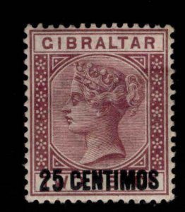 Gibraltar Scott 24 MH* surcharged stamp  